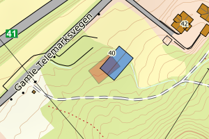 Kartbilde fra WMS-tjeneste av avviket