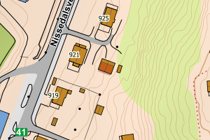 Kartbilde fra WMS-tjeneste av avviket