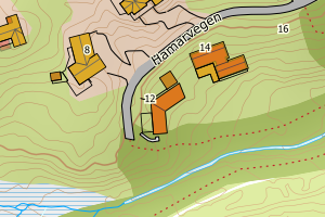 Kartbilde fra WMS-tjeneste av avviket