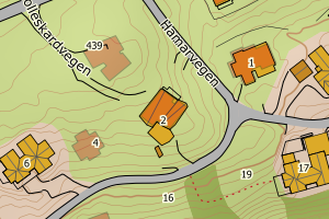 Kartbilde fra WMS-tjeneste av avviket