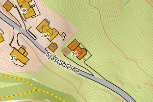 Kartbilde fra WMS-tjeneste av avviket