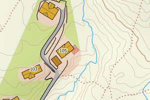 Kartbilde fra WMS-tjeneste av avviket