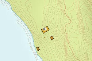 Kartbilde fra WMS-tjeneste av avviket