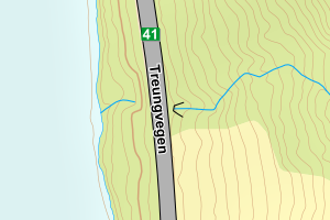 Kartbilde fra WMS-tjeneste av avviket