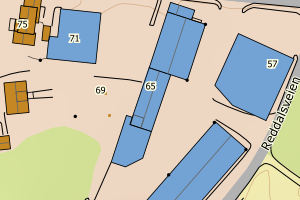 Kartbilde fra WMS-tjeneste av avviket