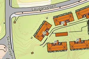 Kartbilde fra WMS-tjeneste av avviket