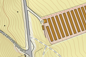 Kartbilde fra WMS-tjeneste av avviket