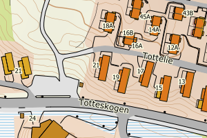 Kartbilde fra WMS-tjeneste av avviket