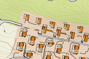 Kartbilde fra WMS-tjeneste av avviket