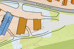 Kartbilde fra WMS-tjeneste av avviket