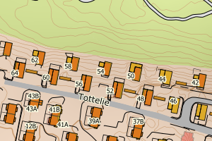 Kartbilde fra WMS-tjeneste av avviket