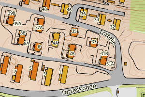 Kartbilde fra WMS-tjeneste av avviket