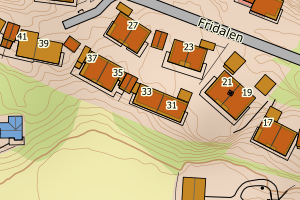 Kartbilde fra WMS-tjeneste av avviket