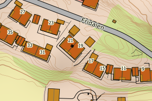 Kartbilde fra WMS-tjeneste av avviket