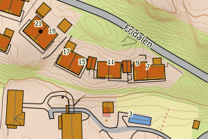 Kartbilde fra WMS-tjeneste av avviket