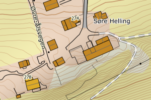Kartbilde fra WMS-tjeneste av avviket