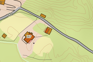 Kartbilde fra WMS-tjeneste av avviket