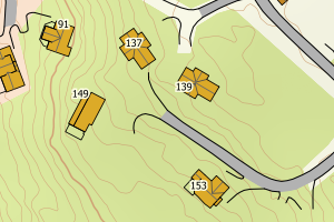 Kartbilde fra WMS-tjeneste av avviket