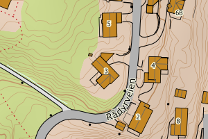 Kartbilde fra WMS-tjeneste av avviket