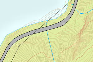 Kartbilde fra WMS-tjeneste av avviket