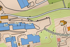 Kartbilde fra WMS-tjeneste av avviket
