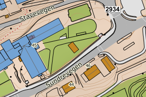 Kartbilde fra WMS-tjeneste av avviket