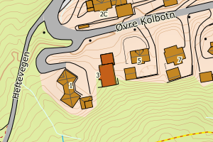 Kartbilde fra WMS-tjeneste av avviket