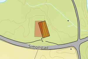 Kartbilde fra WMS-tjeneste av avviket