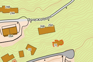 Kartbilde fra WMS-tjeneste av avviket