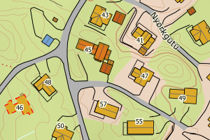 Kartbilde fra WMS-tjeneste av avviket