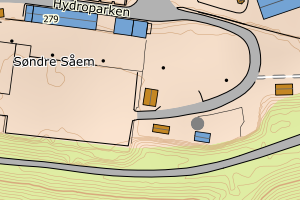 Kartbilde fra WMS-tjeneste av avviket