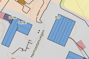 Kartbilde fra WMS-tjeneste av avviket