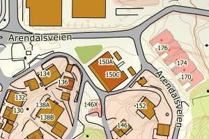 Kartbilde fra WMS-tjeneste av avviket