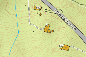 Kartbilde fra WMS-tjeneste av avviket
