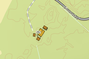Kartbilde fra WMS-tjeneste av avviket