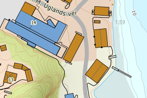 Kartbilde fra WMS-tjeneste av avviket