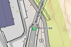 Kartbilde fra WMS-tjeneste av avviket