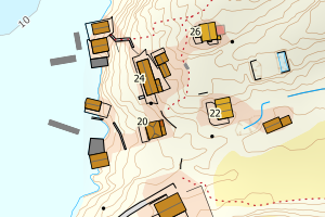 Kartbilde fra WMS-tjeneste av avviket