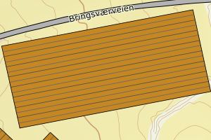 Kartbilde fra WMS-tjeneste av avviket