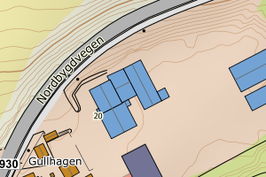 Kartbilde fra WMS-tjeneste av avviket