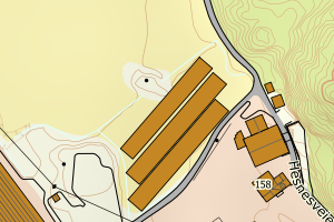 Kartbilde fra WMS-tjeneste av avviket