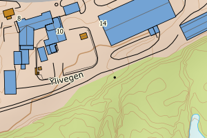 Kartbilde fra WMS-tjeneste av avviket