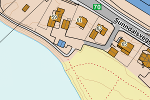 Kartbilde fra WMS-tjeneste av avviket