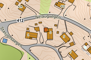 Kartbilde fra WMS-tjeneste av avviket