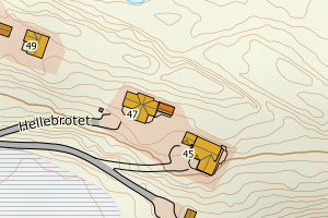 Kartbilde fra WMS-tjeneste av avviket