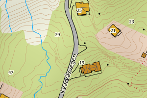 Kartbilde fra WMS-tjeneste av avviket