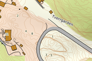 Kartbilde fra WMS-tjeneste av avviket