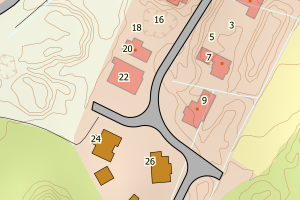 Kartbilde fra WMS-tjeneste av avviket