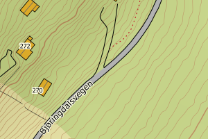 Kartbilde fra WMS-tjeneste av avviket