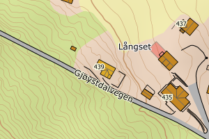 Kartbilde fra WMS-tjeneste av avviket
